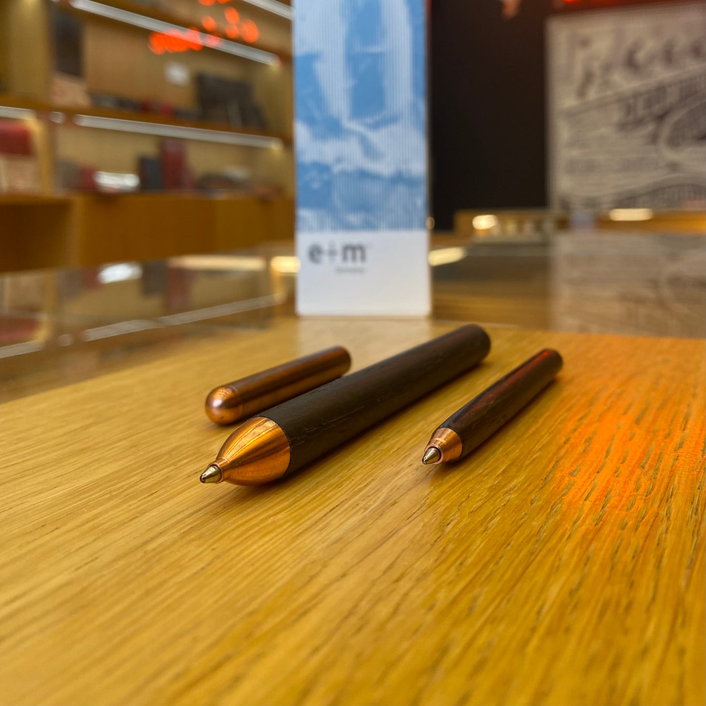 Ballpoint pen e+m Artbox Black oak