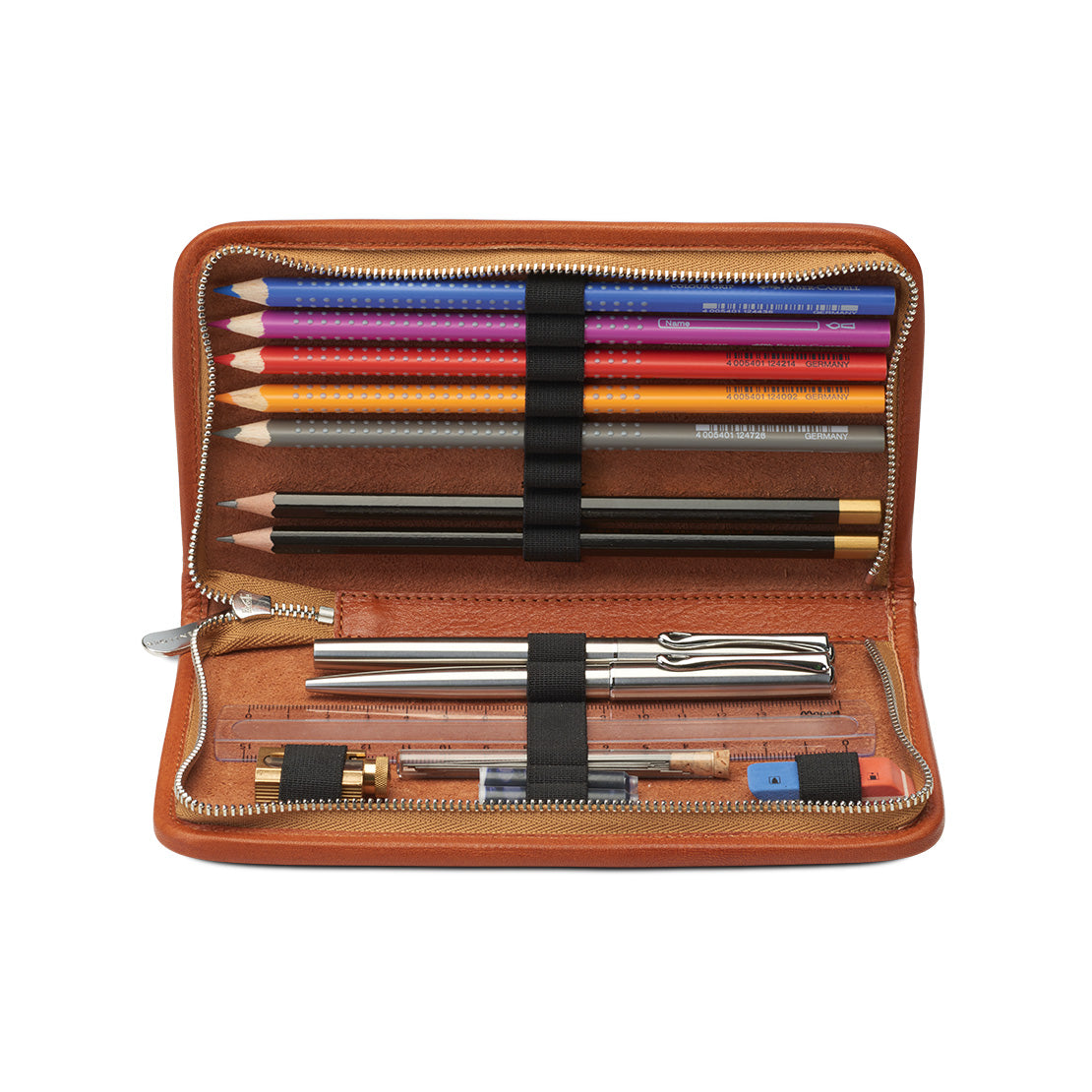 Novalis, trousse en cuir 14 stylos